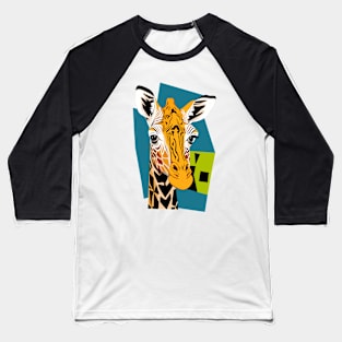 Portrait of Giraffe Baseball T-Shirt